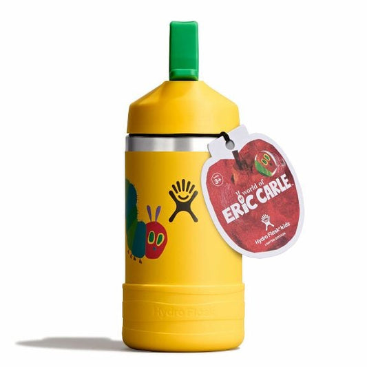 kids-12-oz-bottle-world-of-eric-carletm-r6 le26-w12-1000-kids-12-oz-wide-straw-cap-and-boot-yellow-caterpillar-straight-lid-open-withtag.jpg
