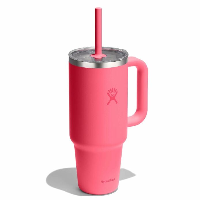 40-oz-travel-tumbler-a1 tt40pscc668-40-oz-travel-tumbler-clear-lid-popstar-pink-angled.jpg